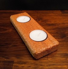 Teelichthalter Kerzenhalter Holz Cumaru Handwerkskunst rustikal Deko Geschenk