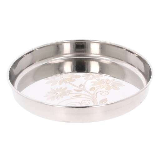 Edelstahl rund thali tablett - rund,