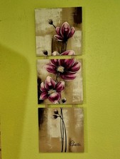 Wandbild Blumen Orchidee Bild  Wohnzimmer Bilder 105 x 33 cm , Holz 