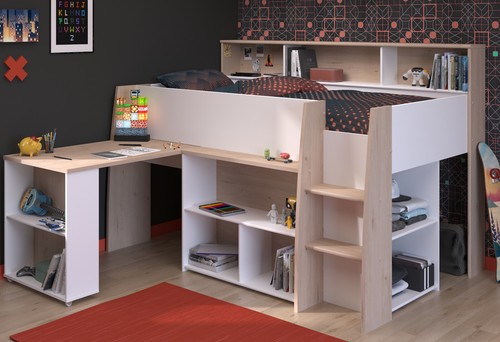 Hochbett kinderbett mit - hochbett,