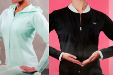Jacke Trainingsjacke Sport Yoga Wellnessjacke Shirtjacke türkis schwarz Damen 
