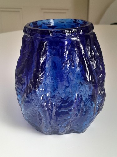 Vintage kunst glas vase - glas,