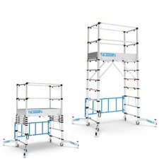 Zarges Klappgerüst Teletower 1T Gerüst Rollgerüst Fahrgerüst Teleskopierbar