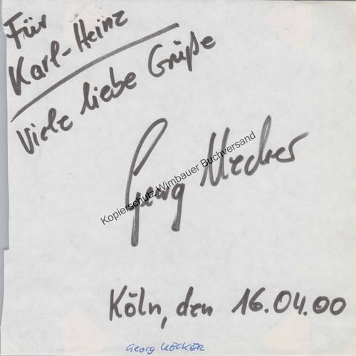 Original autogramm georg - original,