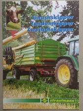 STRAUTMANN Einachs Tandem Zweiachs Anhänger Kipper Prospekt Traktor Schlepper