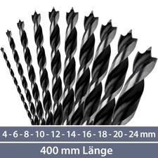 Holzbohrer 400mm lange Bohrer Schalungsbohrer Ø 4 6 8 10 12 14 16 18 20 24 mm