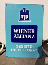 Tolles Emailschild, WIENER ALLIANZ