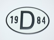 D-Schild 1984 Alu geprägt