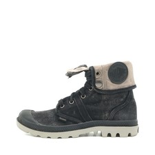 Palladium Damen Pampa Hi Boots Schwarz Grau Canvas Robust Outdoor-Boots EU 37