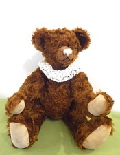 TEDDYBÄR aus MOHAIR HARTGESTOPFT 5-fach gegliedert