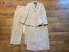 Kasper Damen Hosenanzug Kostüm Farbe Creme, 3-teilig Gr. US 10/XL