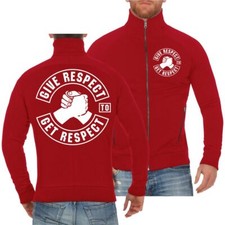 Sweatjacke Give Respect to get Respect MC Biker Brotherhood Support Bruderschaft