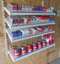 Zigaretten Regal V4 Tego/Eden/Vendox Zigarettenboden Pusher 125x37 cm Wand