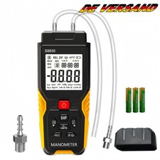 Digital Manometer Differenzdruck Messgerät mit LCD Anzeige Daten Hold Max/Min DE