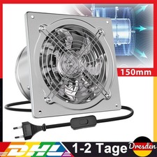 Abluftventilator 150mm Badlüfter Leise 525m³/h mit Rücklaufklappe Wandventilator