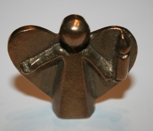 Bronze engel mit kerze - ,