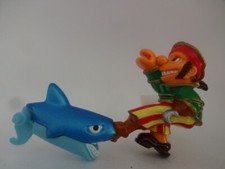 Sammelfigur / Piraten Matrose mit Hai am Fuß - 90 mm lang