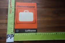 Alter Aufkleber Flughafen Fluggesellschaft LUFTHANSA Gepäck Koffer Baggage