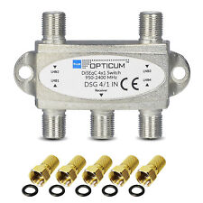 DiSEqC Schalter 4-1 Umschalter 4 Satelliten Switch Opticum HDTV 4K UHD Opticum
