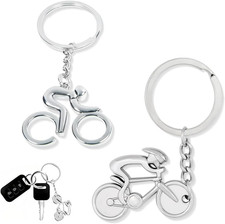 Fahrrad Schlüsselanhänger 2 Stück Rennrad Silber Kreative Geschenke