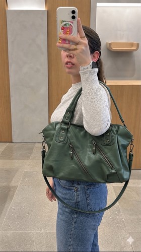 Forest green crossbody bag - green, –