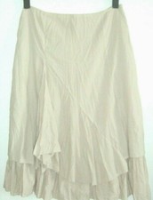 Joachim Bosse  Stufen-Volant Rock Crinkle beige Gr. 42/44 