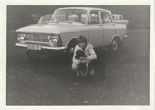 Vintage Foto Frau mit Pudel