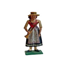 Antike Grulicher Krippenfigur,  Holz geschnitzt um 1900,  (10 cm)    (# 18237)