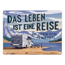 Wohnmobil am See Metallschild