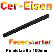 2 x Cereisen-Stäbe Auermetall ⌀8 x 100 mm Feuerstahl rund Zündsteine Firestick