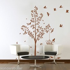 Baum Vögel & Käfig Wandbild