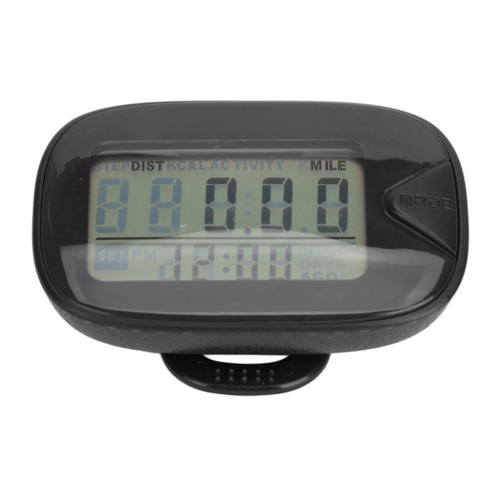 Black walking pedometer - black, large