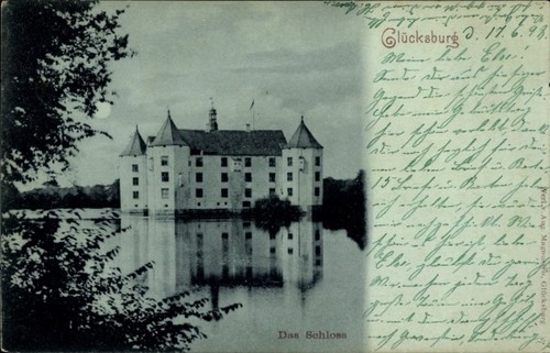 Mondschein glücksburg an - ak,