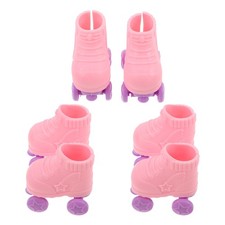  3 Pairs Puppen Schuhe Puppenschuhe Zum Basteln Puppenhaus-Rollschuhe