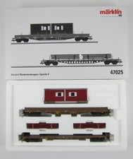 Märklin 47025, H0, Set mit 2 Niederbordwagen, DSB, neuwertig, OVP