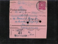 KONTROLLRAT 1946 POSTANWEISUNG