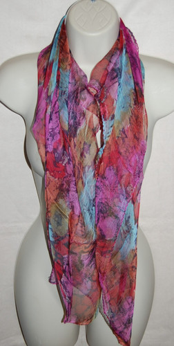 Chiffon tuch mit blumen - mit, blumen-