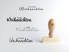 Frohe Weihnachten Stempel |Format 50 x 10 mm - Holzstempel | verschiedene Schrif