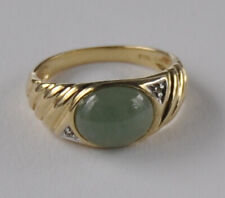 Solitär Band Ring Jade