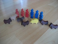 Alte Spielfiguren Holz Tiere