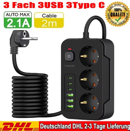Steckdosenleiste fach 3x - steckdosenleiste,