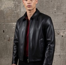 Herren Lederjacke Schwarz