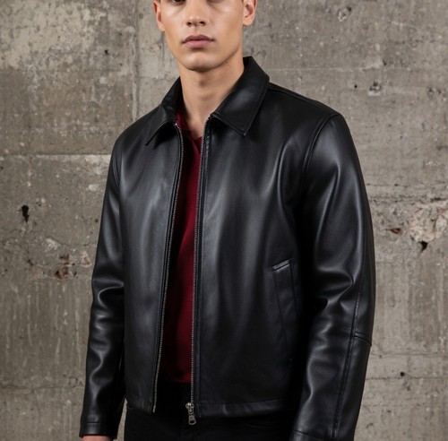 Herren lederjacke schwarz - herren,