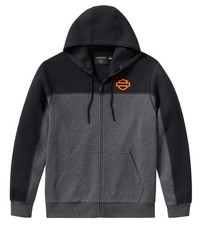 Harley-Davidson Sweatjacke Tech Gater, Schwarz, Baumwolle/Polyester, Gr. L-3XL