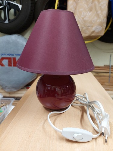 Kleine tischlampe bordeauxrot - kleine,