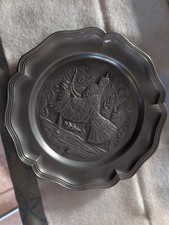 Zinnteller Jagdmotiv Ente –