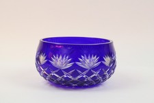 Bleikristall Schale Kobaltblau