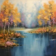 Wandbild: Herbstlandschaft mit
