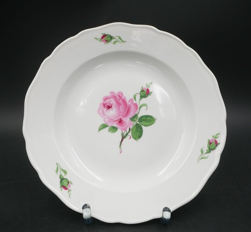Meissen rote rose - meissen, speiseteller