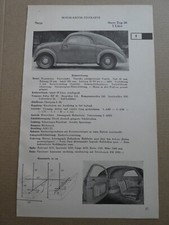 STEYR TYP 50 MK Testkarte 1938